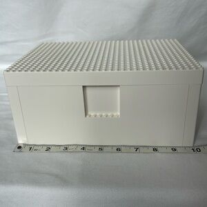 I-K-E-A BYGGLEK LEGO® box with lid white 1 box w/legos used